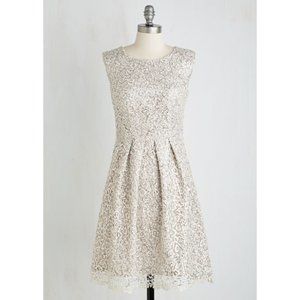 ModCloth Fun One Like You Silver A-Line Dress